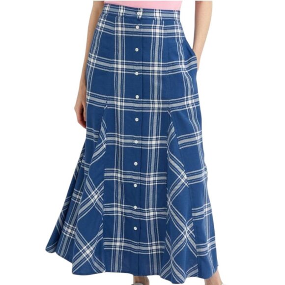 Polo Ralph Lauren Long Plaid Maxi Skirt New - Picture 11 of 16